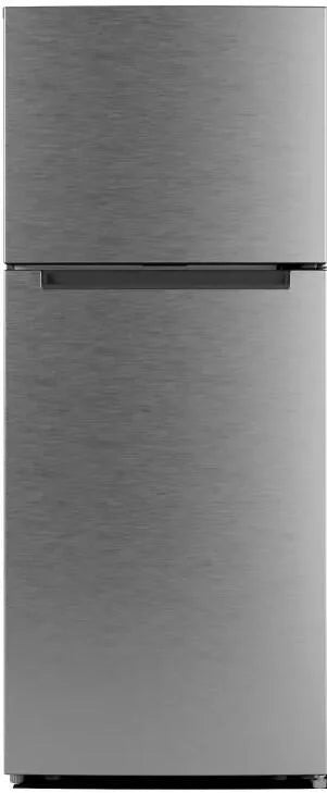 Element ENR18TFGCS 17.6 cu. ft. top freezer refrigerator in stainless look, front view