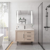 LED Medicine Cabinet With Mirror, Double Door With Defogger, Dimmer, Surface Mount