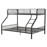 Caius - Twin Long/Queen Bunk Bed - Gunmetal