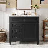 Bathroom Vanity With Top Sink, 2 Drawers And Tip Out Drawer