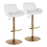 Daniella - Adjustable Barstool (Set of 2) - Gold Base