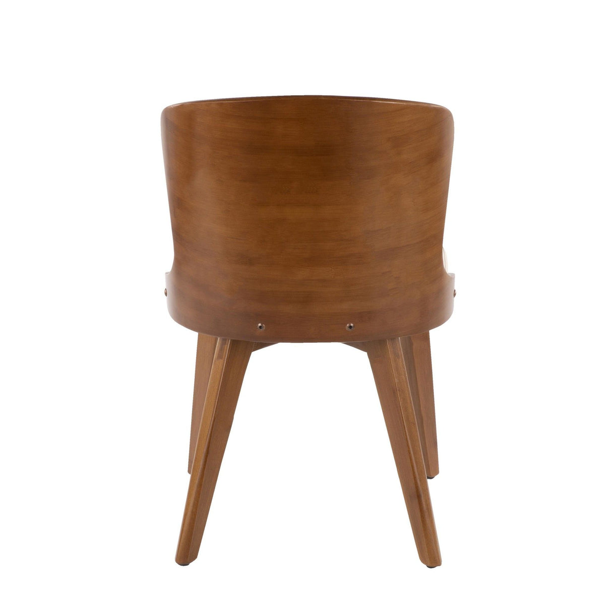 Bocello - Chair - Walnut And Cream Faux Leather