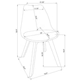 Elegant Padded Side Chair (Set Of 2)