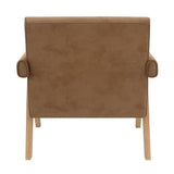 Zoey - Accent Chair - Chocolate Suede & Oak