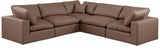 Comfy - 5 Piece Faux Leather Modular Corner Sectional