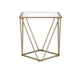Fogya - End Table - Mirrored & Champagne Gold