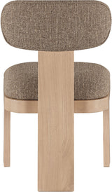 Timbra - Linen Textured Fabric Upholstered Dining Chair (Set of 2) - Natural Base