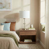 Echo - Table Lamp With On / Off Switch Clear Body Base - Clear / Silver / White
