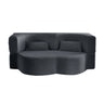 Floor Convertible Sleeper Sofa Bed With 2 Pillows