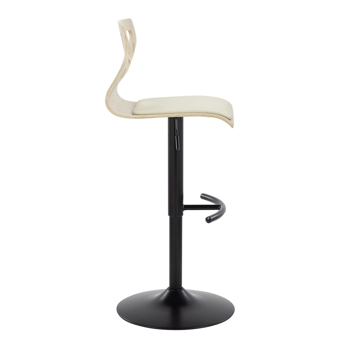 Folia - Adjustable Barstool (Set of 2) - Natural Wood