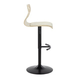 Folia - Adjustable Barstool (Set of 2) - Natural Wood