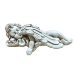 Lying Angel Statue Weatherproof Garden Decor - Gray