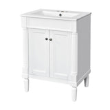 Bathroom Vanity With Top Sink, 2 Tier Storage Cabinet