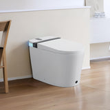 Smart Toilet With Bidet Seat Built In, Auto Open / Close Seat, Foot Sensor, LED Display - White