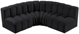 Arc - Velvet 4 Piece Corner Modular Sofa