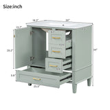 Bathroom Vanity, Modern Bathroom Cabinet With Sink Combo Set, Bathroom Storage Cabinet With A Soft Closing Door And 3 Drawers, Solid Wood Frame