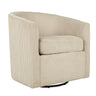 Swivel Accent Chair With U Backrest, Plush Cushion Living Room Furniture