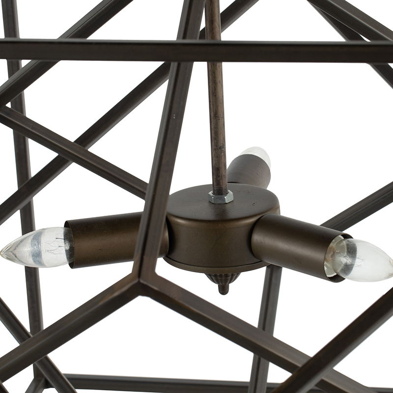 3 Light Metal Chandelier, Hanging Light Fixture With Adjustable Chain For Kitchen, Bulb Not Included - Black