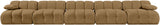 Orin - Velvet 5 Piece Modular Armless Sofa