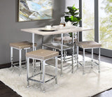 Raine - Counter Height Table - Antique White & Chrome