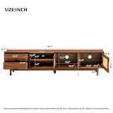 TV Stand For TVs Up To 85", Media Console With 2 Drawers - Walnut