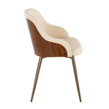 Bacci - Chair (Set of 2) - Antique Copper Metal, Walnut Wood