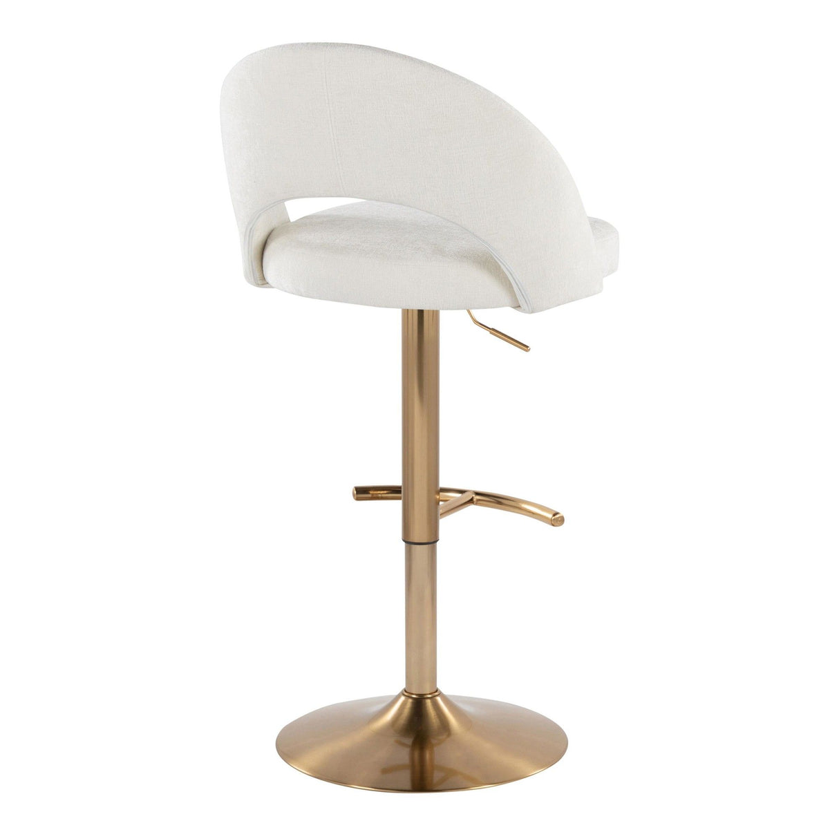 Renee - Adjustable Barstool (Set of 2) - Gold Base
