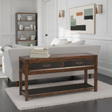 2 Drawer Sofa Table, 2 Tone - Brown