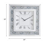 Sonia - Wall Clock - Mirrored & Faux Agate