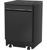GE 24 in. Top Control Portable Dishwasher with 54 dBa Sound Level & Pocket - Black