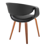 Curvo - Upholstered Chair (Set of 2) - Walnut Wood Legs