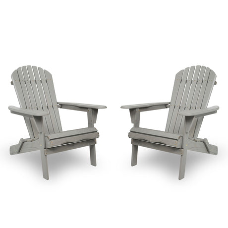 Lounge Patio Chair For Garden Outdoor Wooden Folding Adirondack Chair (Set of 2) Solid Cedar Wood Lounge Patio Chair For Garden