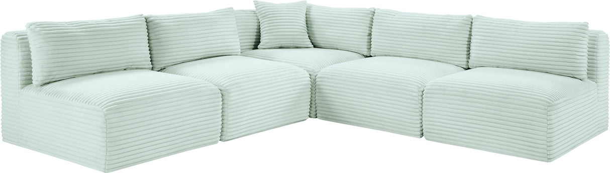 Shaggy - 5 Piece Modular Corner Armless Sectional