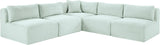 Shaggy - 5 Piece Modular Corner Armless Sectional