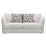 Yolanda - Loveseat With 4 Pillows - Beige Chenille