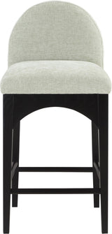 Waldorf - Chenille Stool With Black Legs