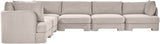 Hammond - Velvet Performance Fabric Upholstered 6 Piece Corner Sectional