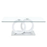 Contemporary Style Glass Top Coffee Table