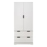 Fluted Kitchen Pantry Cabinet With 2 Large Drawers & 8 Door Spice Rack