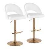 Renee - Adjustable Barstool (Set of 2) - Gold Base