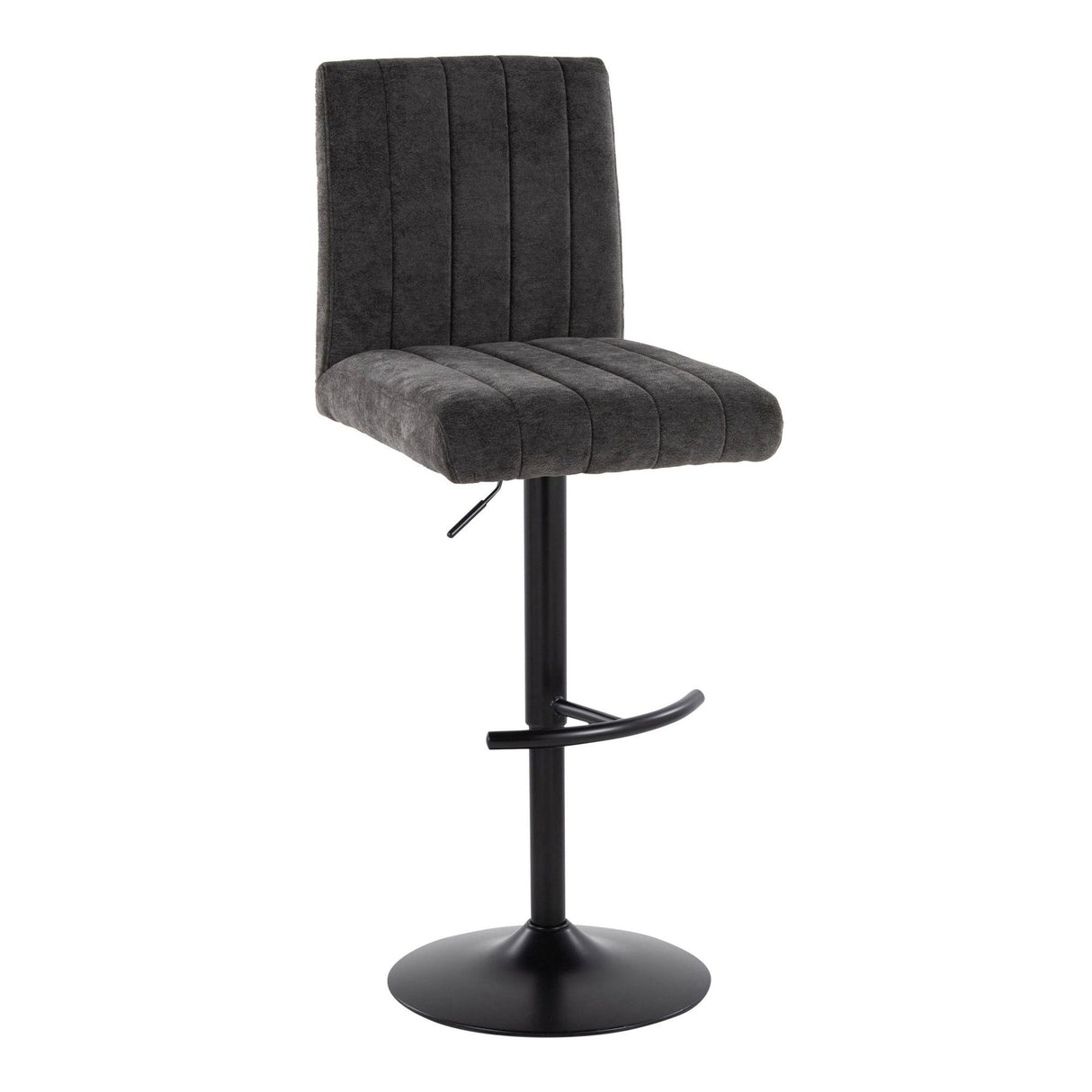Hannah - Adjustable Barstool With Rounded T Footrest (Set of 2) - Black Metal