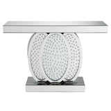 Nysa - 47"L Console Table - Mirrored & Faux Crystals