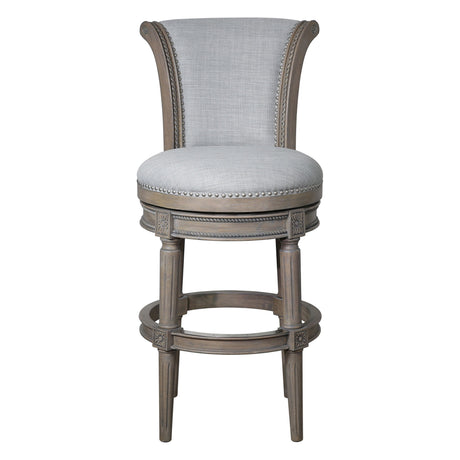 Swivel Barstool With High-Back