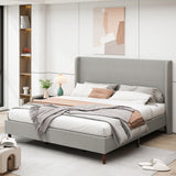 Upholstered Bed & High Headboard Design