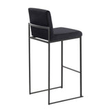 Fuji - High Back Barstool - Black Steel Legs