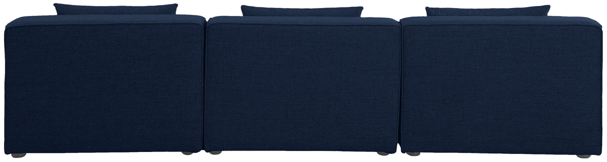 Cube - Linen Modular 3 Seat Armless Sofa