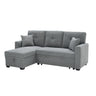 Sleeper Sectional With Pull Out Bed, Reversible Chaise