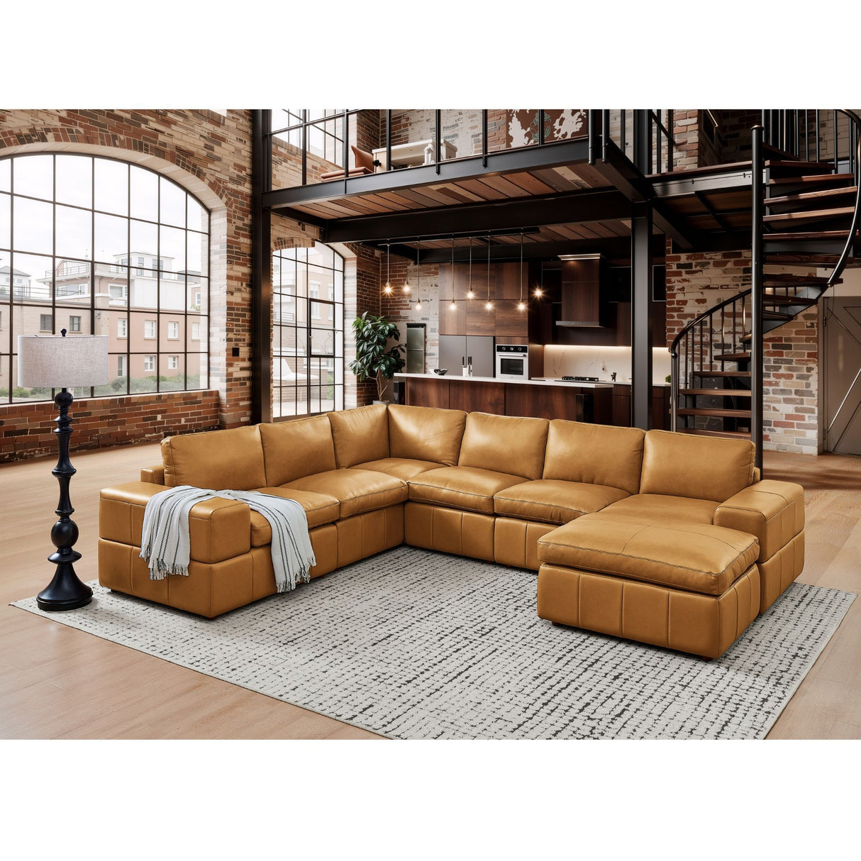 Large Square Arms Modular Sectional