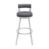 Flynn - Swivel Bar Stool - Brushed Steel