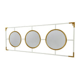 3 Mirror Piece Wall Mirror InRectangular Frame, Home Wall Decor For Bedroom Living Room
